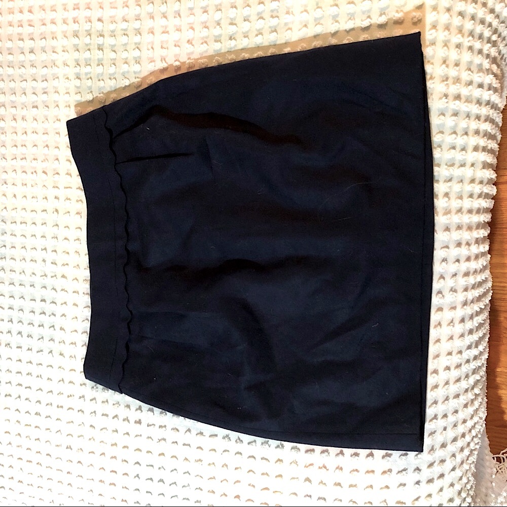 Jcrew navy blue wool skirt size 4